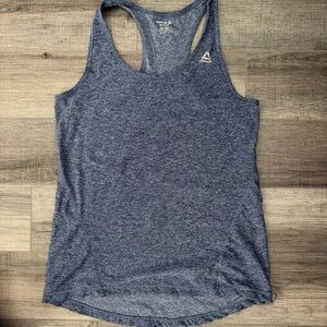 Reebok Women's Heathered Blue Tank Top